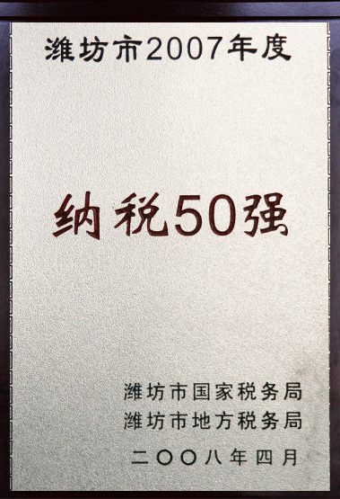 潍坊市纳税50强企业